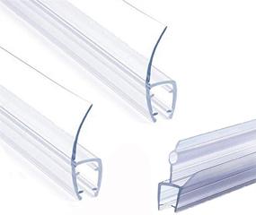 img 4 attached to 🚿 Frameless Shower Door Seal Strip: Weather Stripping with Drip Rail for 3/8-Inch Glass - 39" Length J+ 2PCS x 39" Length H-Type (3/8" Glass)