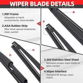 img 2 attached to 🚗 OTUAYAUTO Factory OEM Style Rear Windshield Wiper Back Arm Blade Set for SCION XB 2004-2006 - Perfect Replacement Option