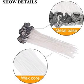 img 1 attached to 🕯️ yeestone Candle Wicks - 150PCS 3 Sizes Wax Wicks for Candle Making, Candle DIY (90 mm, 150 mm, 200 mm)