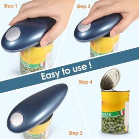 img 3 attached to 🔌 Effortless Electric Can Opener - One-Touch Auto Opener with No Sharp Edge, Battery-Operated, Food-Safe Kitchen Tool