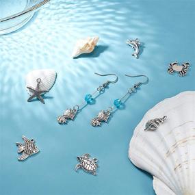 img 2 attached to 🐠 PH PandaHall 90pcs 15 Style Ocean Fish Charms Antique Silver Tibetan Alloy Seashell Marine Animal Sea Creatures Charms Pendants Beads for DIY Bracelet Necklace Jewelry Making in Wakiki Hawaii