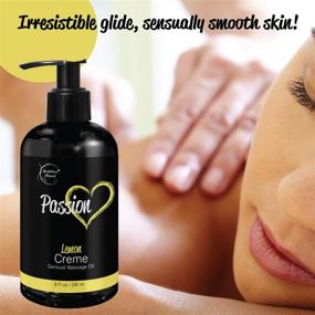 img 3 attached to ⚡ Passion Sensual Massage Oil for Couples – Natural Lemon Crème Scent with Almond Oil & Jojoba Oil. Organic Body Oil for Dry Skin. Romance & Relaxation Massaging Oil – 8oz