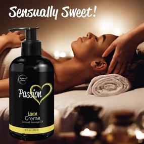 img 2 attached to ⚡ Passion Sensual Massage Oil for Couples – Natural Lemon Crème Scent with Almond Oil & Jojoba Oil. Organic Body Oil for Dry Skin. Romance & Relaxation Massaging Oil – 8oz