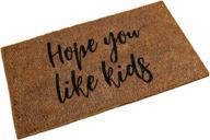 hope you like kids doormat: charming 30x17 inch coir mat for front door logo