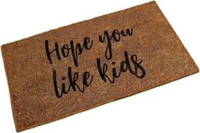 img 4 attached to Hope You Like Kids Doormat: Charming 30x17 Inch Coir Mat for Front Door