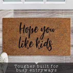 img 1 attached to Hope You Like Kids Doormat: Charming 30x17 Inch Coir Mat for Front Door