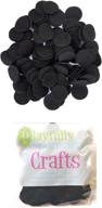 🎨 200pc playfully ever after black craft felt circles - 1 inch diameter for creative diy projects logo