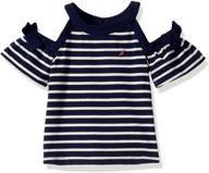 👚 nautical little girls shoulder stripe tops, tees & blouses – girls' clothing logo