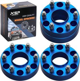 img 4 attached to 🔵 KSP Ram 1500 Wheel Spacers | 6X5.5inch (6x139.7mm) Hub Centric Spacers | 77.8mm Hub Bore | M14x1.5 Studs | Compatible with 2019-2020 Dodge 1500 | 4pcs Forged Blue Adapters