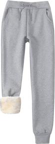 img 3 attached to Gihuo Women's Winter Fleece Pants: Sherpa Lined, Cozy Jogger Sweatpants