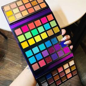 img 1 attached to 🎨 Ultimate 72-Color Secret Eyeshadow Palette: Professional 4-in-1 Makeup Palette with Matte, Shimmer, Glitter Shades for Nude Natural Blendable Pigmented Eye Shadows - All in One Color Board Platform