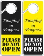 🚫 clever signs double-sided do not disturb sign - pumping in progress, door hanger 2 pack, perfect for any location logo