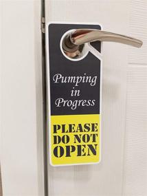 img 3 attached to 🚫 Clever Signs Double-Sided Do Not Disturb Sign - Pumping in Progress, Door Hanger 2 Pack, Perfect for Any Location