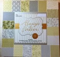 💌 premium wedding cardstock scrapbooking paper pad - always & forever 12x12 foiled silver, white, and gold with 60 sheets logo