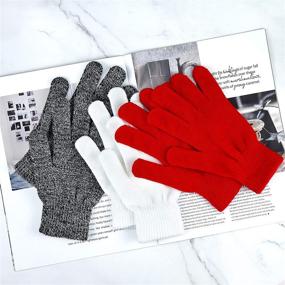 img 1 attached to MENOLY Pairs Winter Gloves Stretchy Men's Accessories