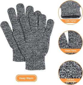 img 2 attached to MENOLY Pairs Winter Gloves Stretchy Men's Accessories