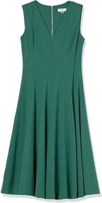 img 1 attached to 👗 Chic & Stylish: Calvin Klein Women's Sleeveless Neckline Dresses - Effortless Elegance in Women's Clothing