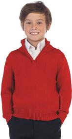 img 2 attached to 👕 100% Cotton Knitted Half Zip Sweater for Boys by Gioberti