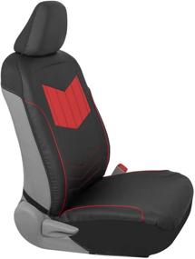 img 1 attached to 🚗 Motor Trend Super Sport Red Faux Leather Car Seat Covers - Front Seats: Modern Two-Tone Design, Easy Install Seat Protectors, Universal Fit Interior Accessories for Car Truck Van SUV