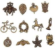 🔑 bingcute 100pcs - premium assorted antique bronze charms for jewelry making logo