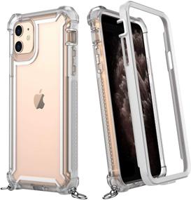img 3 attached to Lavavik iPhone 11 Pro Case: Full Protection Hybrid TPU Frame, Adjustable Crossbody Strap, Shockproof & Rugged Bumper Case - White