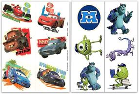 img 2 attached to 🎉 Disney Pixar Party Supplies: 100 Kid-Friendly Temporary Tattoos with Beloved Characters from Monsters Inc., Finding Dory, Cars, and Mickey Mouse!