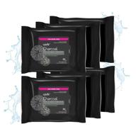 🌿 efficient epielle charcoal makeup remover cleansing wipes - soft and gentle for all skin types - daily facial cleansing towelettes - remove dirt, oil, and waterproof makeup - lovely scent - 30 ct, 6 pack logo