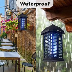 img 2 attached to 🦟 High-Powered Bug Zapper: Waterproof Electronic Mosquito & Insect Killer - 4200V, 25W Fly Traps for Outdoor Backyards & Patios