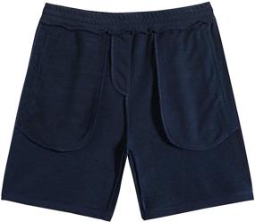 img 2 attached to 🏋️ Navy Active Men's Clothing: Athletic Shorts with Zipper for Workout Pants