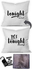 img 4 attached to 🌙 Oh, Susannah Tonight/Not Tonight" Front/Back Throw Pillow Cover - Perfect Bridal Shower or Lingerie Party Gift (18" x 18")