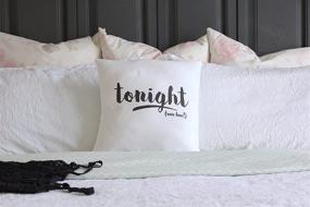 img 2 attached to 🌙 Oh, Susannah Tonight/Not Tonight" Front/Back Throw Pillow Cover - Perfect Bridal Shower or Lingerie Party Gift (18" x 18")