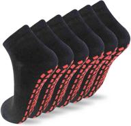 🧦 6 pairs of novayard non-slip grip socks for men and women - ideal for yoga, pilates, and hospital use логотип