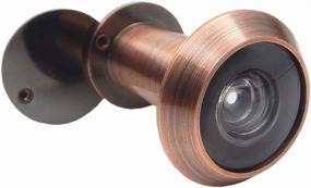 img 3 attached to 🔒 Enhance Your Front Door Security with ECREW Door Viewer - 200 Degree Wide Angle Privacy Peep Hole in Red Bronze