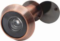 🔒 enhance your front door security with ecrew door viewer - 200 degree wide angle privacy peep hole in red bronze логотип