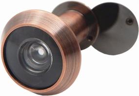 img 4 attached to 🔒 Enhance Your Front Door Security with ECREW Door Viewer - 200 Degree Wide Angle Privacy Peep Hole in Red Bronze