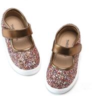 👑 princess glitter slip on casual sneakers for toddler little girls by thee bron logo