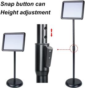 img 1 attached to 🏬 AkTop Adjustable Pedestal Standing Snap Open Retail Store Fixtures & Equipment featuring Store Signs & Displays