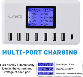 img 3 attached to 🔌 Slitinto 8-Port USB Charger: Compact 60W 12A Charging Station with LCD Display for iPhone, Samsung, Kindle, and More