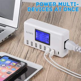 img 2 attached to 🔌 Slitinto 8-Port USB Charger: Compact 60W 12A Charging Station with LCD Display for iPhone, Samsung, Kindle, and More