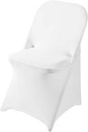 🎉 50-pack ascoza white spandex folding chair covers: stretchable, washable fabric for weddings, parties, holidays, & special events logo