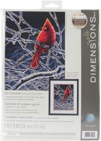 img 2 attached to 🧵 Winter Cardinal Counted Cross Stitch Kit, 14 Count Black Aida, 11'' x 14'': Create Stunning Dimensions Embroidery