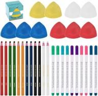 🧵 complete sewing tools kit: swpeet 32pcs with professional tailor's chalk, sewing mark pencil, and erasable ink fabric marker pen logo