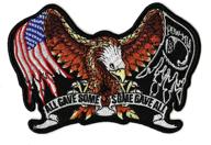 pow mia eagle patch - 'all gave some' us flag - small size (5'') - embroidered iron on - by nixon thread co. logo