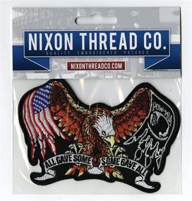 img 1 attached to POW MIA Eagle Patch - 'All Gave Some' US Flag - Small size (5'') - Embroidered Iron On - by Nixon Thread Co.