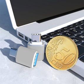 img 2 attached to 💻MIUOLV 2-пакет USB C к USB адаптер, USB-C к USB 3.0 адаптер совместимый с MacBook Pro 2019/2018/2017, MacBook Air 2020, Dell XPS и другими устройствами с разъемом Type C - поддерживается Thunderbolt 3.