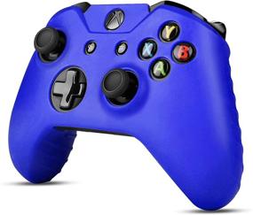 img 4 attached to 🎮 Xbox One Controller Case Navy Blue - Silicone Gel Rubber Grip Cover Skin for Xbox One Wireless Gamepad Controllers - Enhanced Protection for Xbox One Gaming