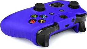 img 1 attached to 🎮 Xbox One Controller Case Navy Blue - Silicone Gel Rubber Grip Cover Skin for Xbox One Wireless Gamepad Controllers - Enhanced Protection for Xbox One Gaming