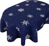 🎄 simhomsen festive snowflakes tablecloth for christmas, ideal for food service equipment & supplies logo