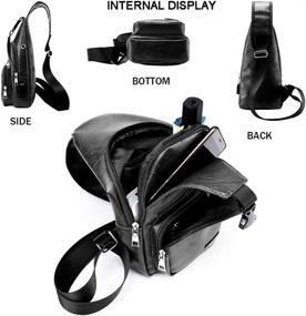 img 3 attached to Optimized Leather Crossbody Shoulder Travel Backpacks and Casual Daypacks with Charging Capability