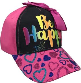 img 2 attached to 🎀 JoJo Siwa Be Happy Girls Cotton Baseball Cap Age 4-7 Pink by Nickelodeon